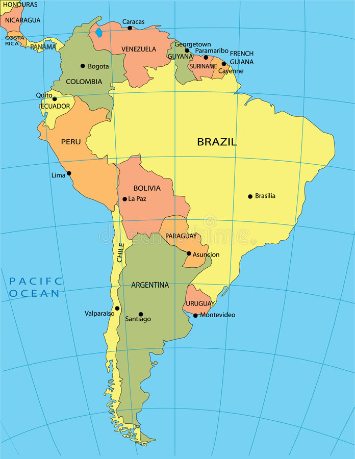 South America map