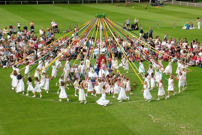 Maypole dance, Birmingham, UK