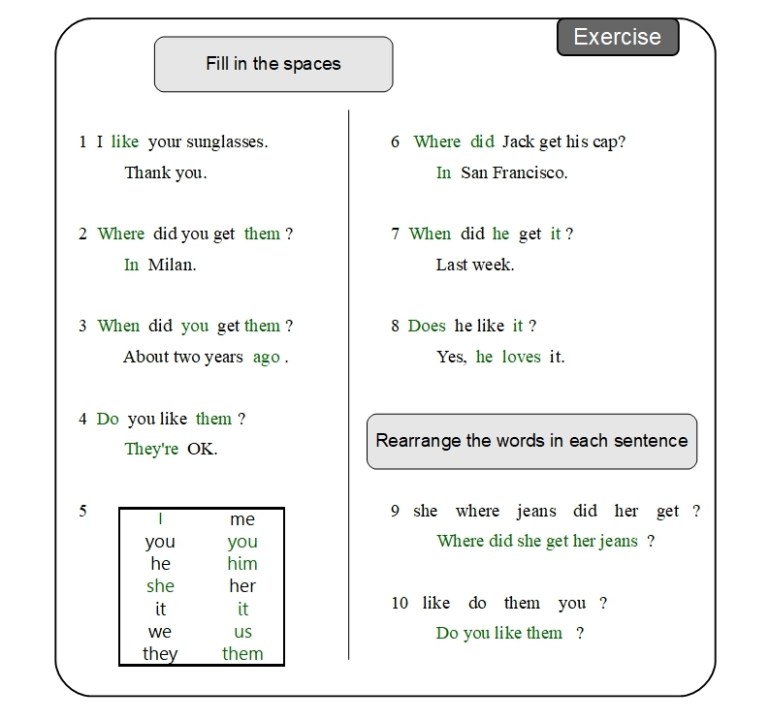 Unit 5 Exercise answer