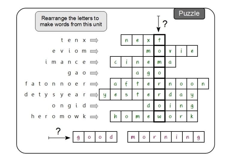 Unit 9 Puzzle answer