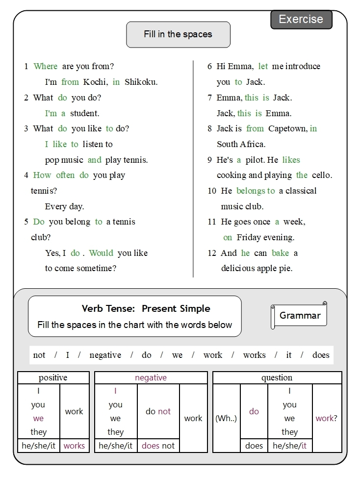 Unit 1 Exercise answer