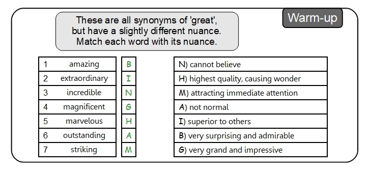 Unit 17 Warm-up answer