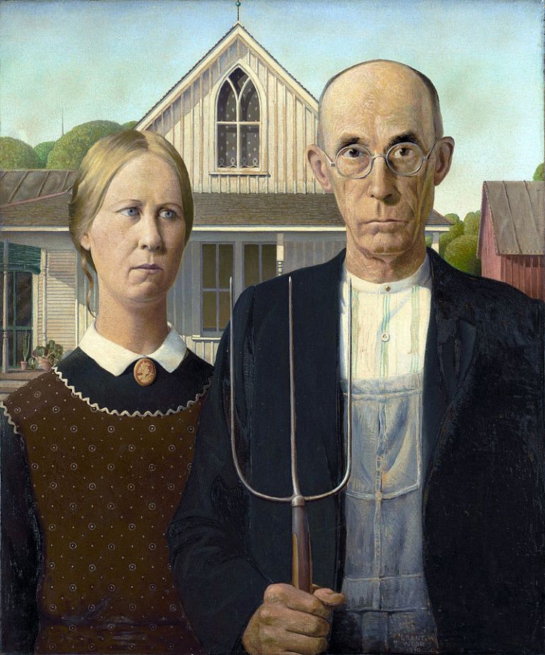 American Gothic, by Grant Wood, 1930