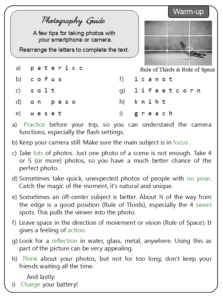 Unit 10 Warm-up answer