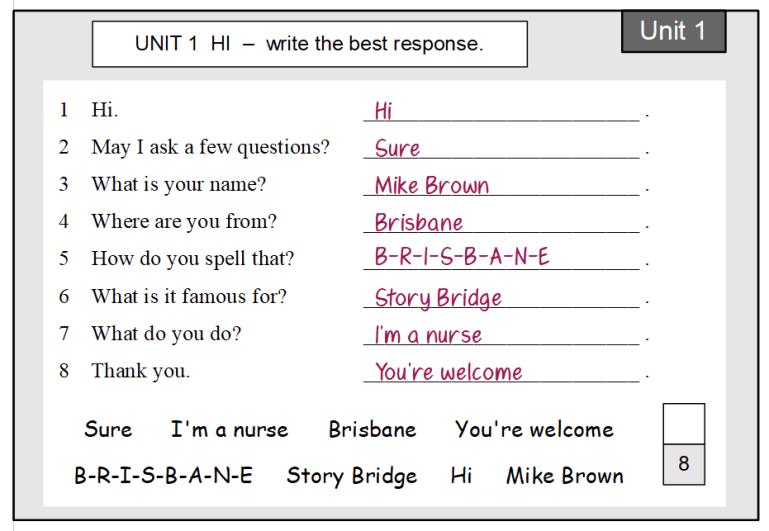 Revision Unit 1 answer