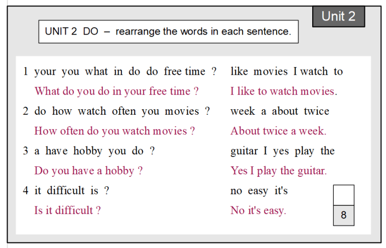 Revision Unit 2 answer